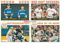 2013 Topps Heritage Baseball Series Complete Mint Basic 425 Card Set (Based upon 1964 Topps design) Featuring Rookie Card of Future Hall of Famer Manny Machado PLUS
