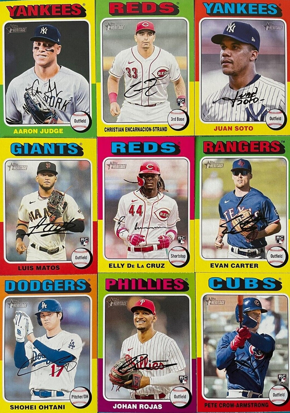 2024 Topps Heritage Baseball Complete Mint 400 Card Basic Set in Classic 1975 Design