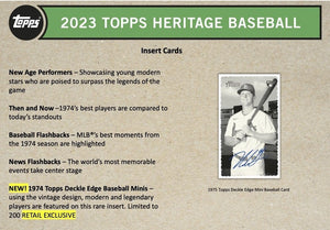 2023 Topps HERITAGE Baseball Series Hanger Box of 35 Cards