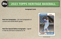 2023 Topps HERITAGE Baseball Series Hanger Box of 35 Cards
