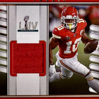 Tyreek Hill 2023 Panini Absolute Championship Fabric Series Mint Insert Card #CF-9 Featuring an Authentic Red Memorabilia Swatch