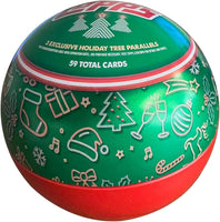 2024 Topps Baseball Holiday Tin Containing 59 Cards Including a Holiday Image Variation, Metallic Holiday Tree Parallels Plus Possible Rookie Cards, Relics and Autographs
