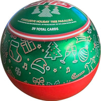 2024 Topps Baseball Holiday Tin Containing 59 Cards Including a Holiday Image Variation, Metallic Holiday Tree Parallels Plus Possible Rookie Cards, Relics and Autographs