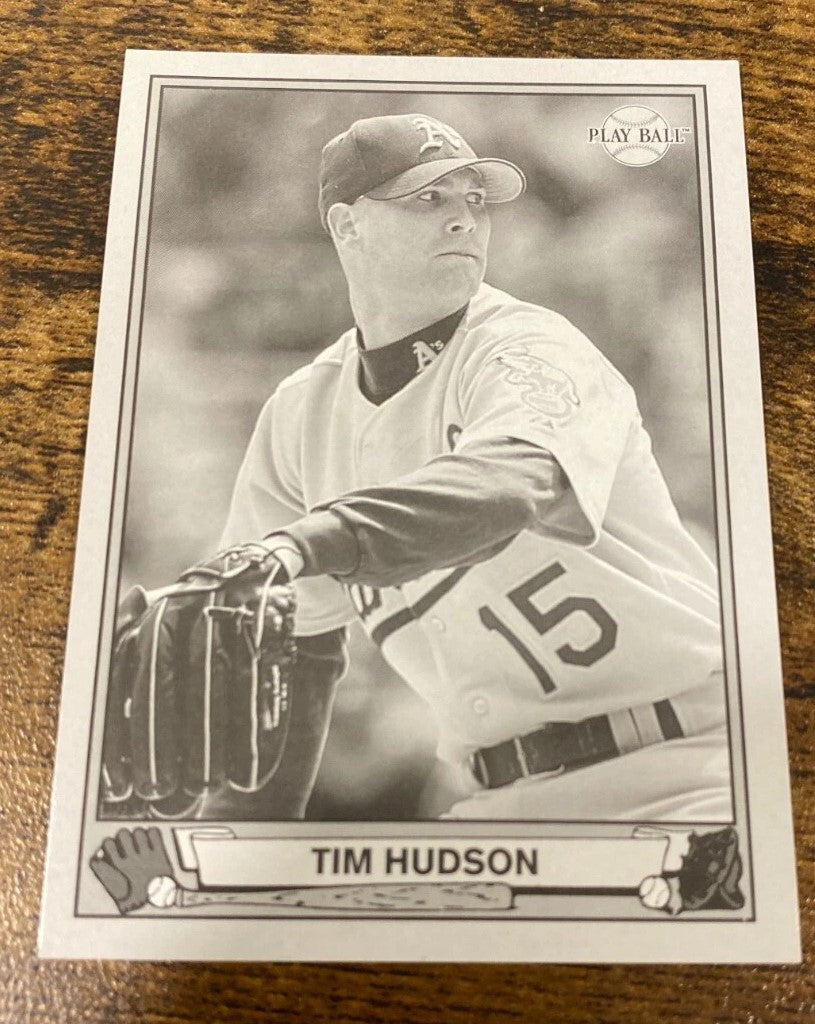 Tim Hudson 2004 Upper Deck Vintage Play Ball Previews Black & White Version Card #313