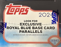 40 Box CASE  of  2024 Topps Baseball Series 1 Factory Sealed Blaster Boxes with EXCLUSIVE Royal Blue Parallels
