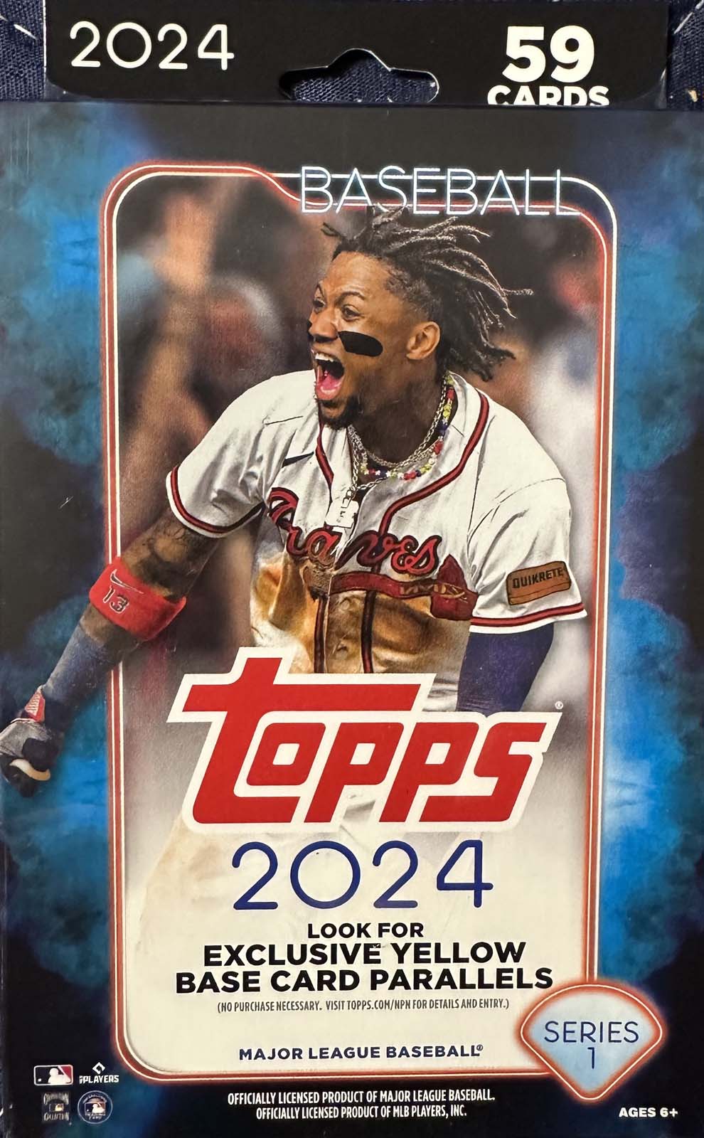 2024 Topps Baseball Series 1 Factory Sealed 59 Card HANGER  Box with EXCLUSIVE Yellow Parallels