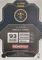Nikola Jokic 2022 2023 Panini Prizm Monopoly Series Mint Card #PS9
