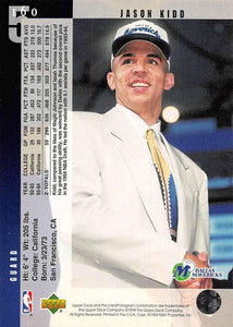 Jason Kidd 1994 1995 Upper Deck Basketball Series Mint Rookie Card #160