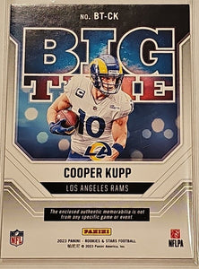Cooper Kupp 2023 Rookies and Stars Big Time Jersey Series Mint Insert Card #BT-CK Featuring a Large Authentic Blue Jersey Swatch #197/399 Made