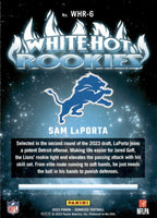 Sam LaPorta 2023 Donruss Football Series Mint Short Print WHITE HOT ROOKIES Rookie Insert Card #WHR-6
