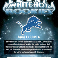 Sam LaPorta 2023 Donruss Football Series Mint Short Print WHITE HOT ROOKIES Rookie Insert Card #WHR-6