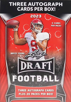 2018 LEAF NFL DRAFT Series Factory Sealed Blaster Box of Packs with 2  GUARANTEED Autographed Cards per box! One of the First 2018 Football  Products on