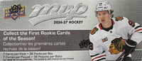 2026 2027 Upper Deck MVP Hockey Series Unopened Retail 36 Pack Box with Chance for Rookies Plus #1 Draft Picks Cards
