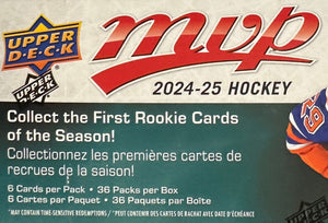 2024 2025 Upper Deck MVP Hockey Series Unopened Retail 36 Pack Box with Chance for Rookies Plus #1 Draft Picks Cards