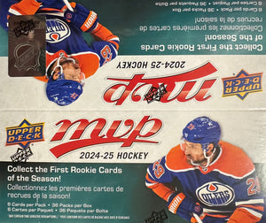 2024 2025 Upper Deck MVP Hockey Series Unopened Retail 36 Pack Box with Chance for Rookies Plus #1 Draft Picks Cards