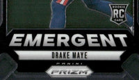 Drake Maye 2024 Panini Prizm Emergent Series Mint Rookie Year Insert Card #4
