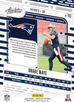 Drake Maye 2024 Panini Absolute Series Mint Rookie Card #103
