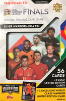 2022 2023 Topps Match Attax Soccer Road to Nations League Finals SILVER WARRIOR Collectible Mega Tin with an EXCLUSIVE World Class Warrior Limited Edition Gold Card
