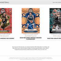 2023 2024 Panini MOSAIC NBA Basketball Series Sealed Blaster Box with 4 EXCLUSIVE Prizms