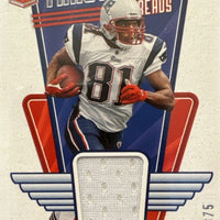 Randy Moss 2023 Donruss Elite Throwback Threads Series Mint Insert Card #9 Featuring an Authentic White Jersey Swatch #345/375 Made