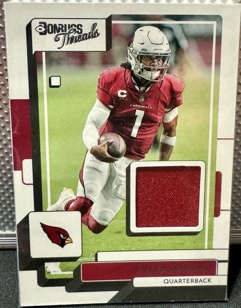 Kyler Murray 2022 Panini Donruss Threads Series Mint Insert Card #TH-12 Featuring an Authentic Red Jersey Swatch