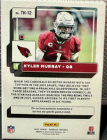 Kyler Murray 2022 Panini Donruss Threads Series Mint Insert Card #TH-12 Featuring an Authentic Red Jersey Swatch
