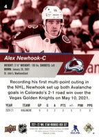 Alex Newhook 2021 2022 Upper Deck NHL Star Rookies Box Set Card #4
