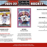 2021 2022 Upper Deck O-Pee-Chee PLATINUM Hockey Series Unopened Blaster Box