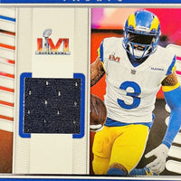 Odell Beckham 2023 Panini Absolute Championship Fabric Series Mint Insert Card #CF-6 Featuring an Authentic Blue Memorabilia Swatch