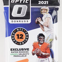 2021 Donruss OPTIC Football Factory Sealed Cello Pack Box (144 Cards Total)