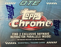 2022 2023 Topps Chrome Overtime Elite Basketball Blaster Box with 2 EXCLUSIVE RayWave Refractor Parallels per Box
