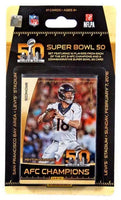 Carolina Panthers vs Denver Broncos 2016 Panini Super Bowl 50 Commemorative Limited Edition NFL Football Factory Sealed 21 Card Set
