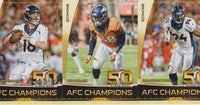 Carolina Panthers vs Denver Broncos 2016 Panini Super Bowl 50 Commemorative Limited Edition NFL Football Factory Sealed 21 Card Set
