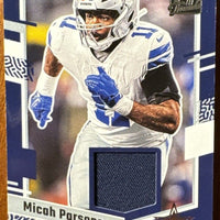 Micah Parsons 2023 Panini Donruss Threads Series Mint Insert Card #DTH-MP Featuring an Authentic Blue Jersey Swatch