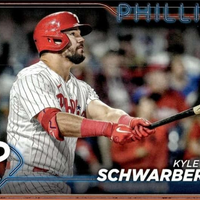 Philadelphia Phillies 2024 Topps Complete Mint 24 Card Hand Collated Team Set Featuring Bryce Harper Kyle Schwarber and Trea Turner with Johan Rojas Orion Kerkering and Weston Wilson Rookies Plus