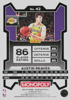 Austin Reaves 2023 2024 Panini Prizm Monopoly Series Mint Card #42
