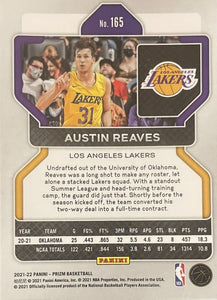 Austin Reaves 2021 2022 Panini Prizm Series Mint Rookie Card #165