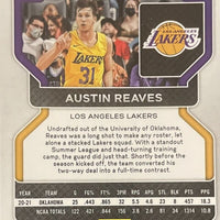 Austin Reaves 2021 2022 Panini Prizm Series GREEN Parallel Version Mint Rookie Card #165