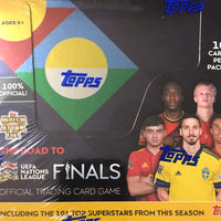 2022 Topps Match Attax Soccer Road to Nations League Finals HUGE 24 Pack Booster Pack Box with 240 Cards Total with Chance for Green, Purple and Crystal Parallels