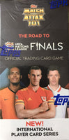 2022 Topps Match Attax Soccer Road to Nations League Finals HUGE 24 Pack Booster Pack Box with 240 Cards Total with Chance for Green, Purple and Crystal Parallels
