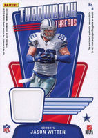 Tony Romo and Jason Witten RARE 2023 Donruss Elite Throwback Threads DUAL Series Mint Insert Card #2 Featuring Authentic Blue and White Jersey Swatches #1 of only 25 Made
