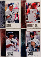 2006 Upper Deck SPx Baseball Series 100 Card Basic Set Loaded with Stars and Hall of Famers including Derek Jeter, David Ortiz, Mike Piazza and Ichiro Suzuki Plus
