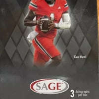 2025 Sage Football Draft Picks Series Blaster Box of Packs with 3 GUARANTEED AUTOGRAPHS and Rookie Cards Possibly Carson Beck, Drew Allar, Cam Ward and Many Others