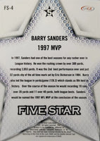 Barry Sanders 2024 SAGE Five Star Series Blue Star Version Mint Card #FS-4
