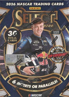 2026 Panini Select NASCAR Racing Series 30 Card Blaster Box with 6 Inserts or Parallels and Chance for EXCLUSIVE Orange Flash Prizms

