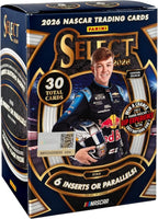 2026 Panini Select NASCAR Racing Series 30 Card Blaster Box with 6 Inserts or Parallels and Chance for EXCLUSIVE Orange Flash Prizms
