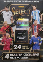 2025-26 Panini SELECT FIFA Road to World Cup Soccer Blaster Box Featuring Stars from the 2026 World Cup with EXCLUSIVE Blaster Green and Pink Mojo Parallels
