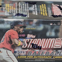 40 Box CASE  of  2023 Topps STADIUM CLUB Baseball Series Blaster Boxes of Packs with One EXCLUSIVE SEPIA per box on average