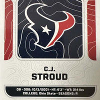 C.J. Stroud 2023 Panini NFL Sticker and Card Collection Silver Foil Rookie Card #72