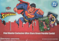 2026 Upper Deck Fleer Ultra Superman Factory Blaster Box with Chance for Exclusive Ultra Stars Green Parallels Plus

